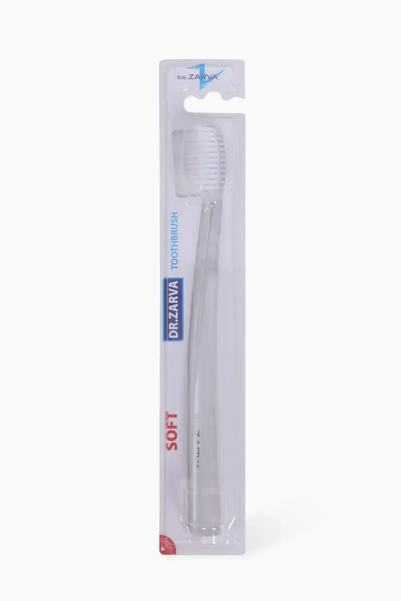 DR.ZARVA Soft Bristles Tooth Brush (White) - Pack of 1 008538WHI