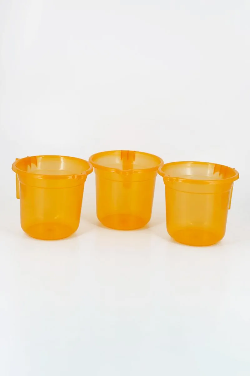 Plastic Tulip Mug 3 Pc Set - 1000 ML