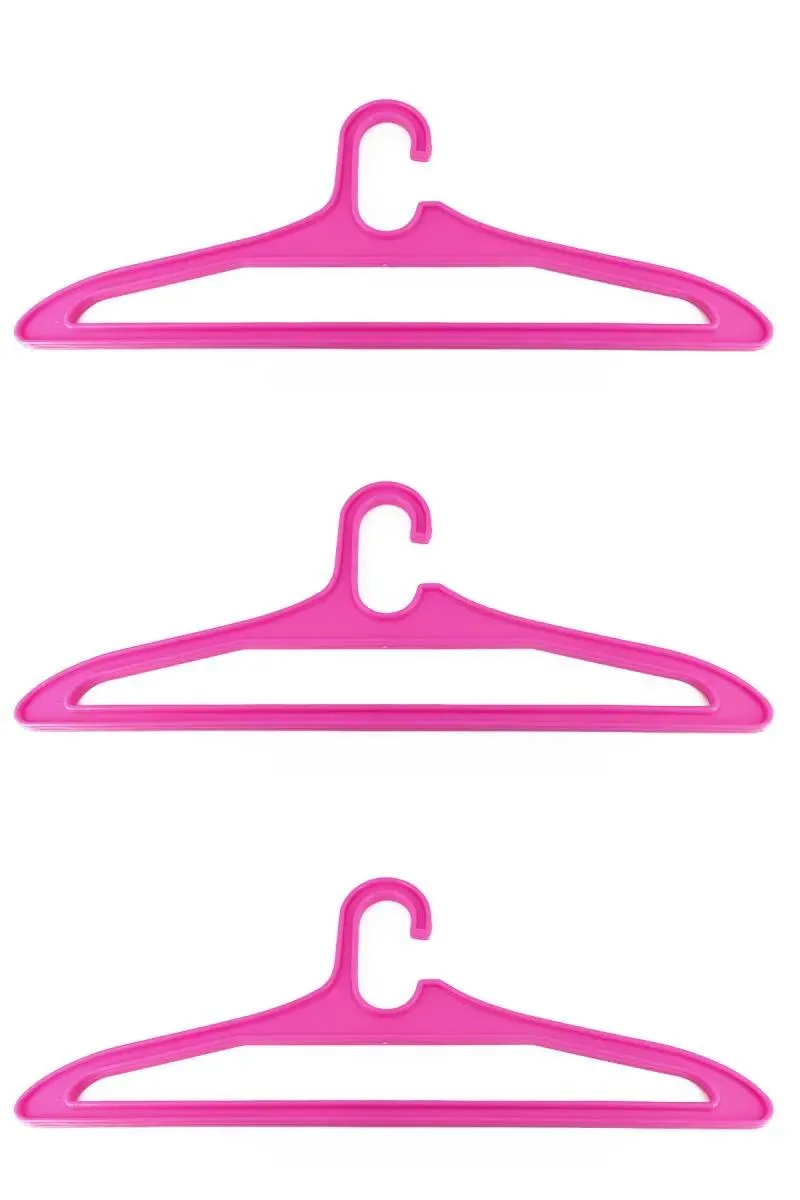 Plastic Cloth Hanger Set - 3 Pcs