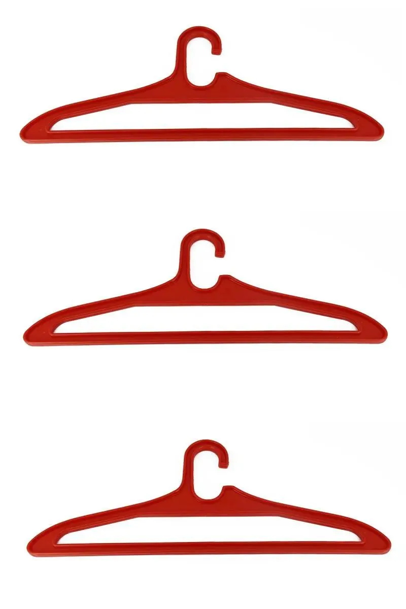 Plastic Cloth Hanger Set - 3 Pcs 009282PLARED