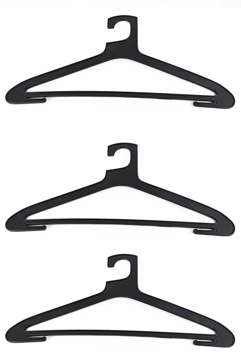 Plastic Cloth Hanger Set - 3 Pcs