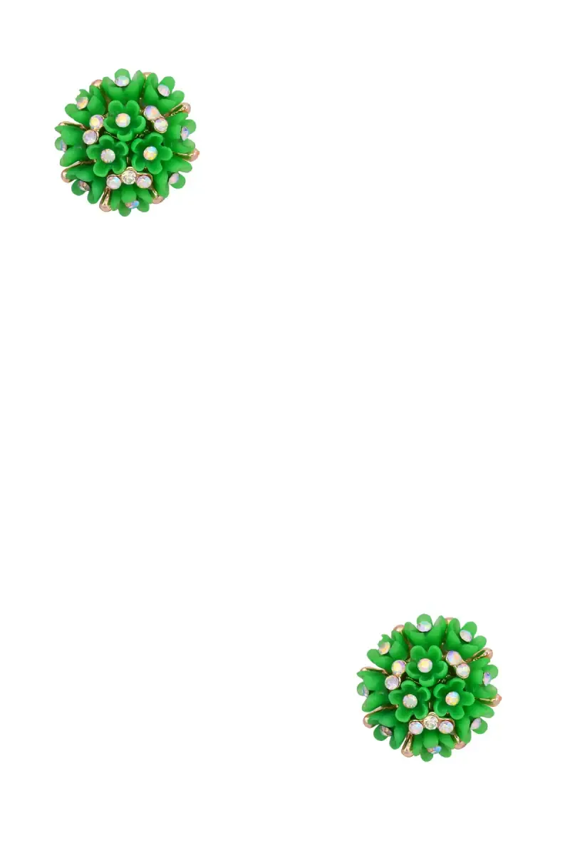 Rose Gold Floral Design Stud Earrings for Girls & Women