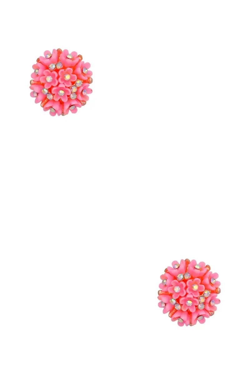 Rose Gold Floral Design Stud Earrings for Girls & Women 009422LIGPIN1