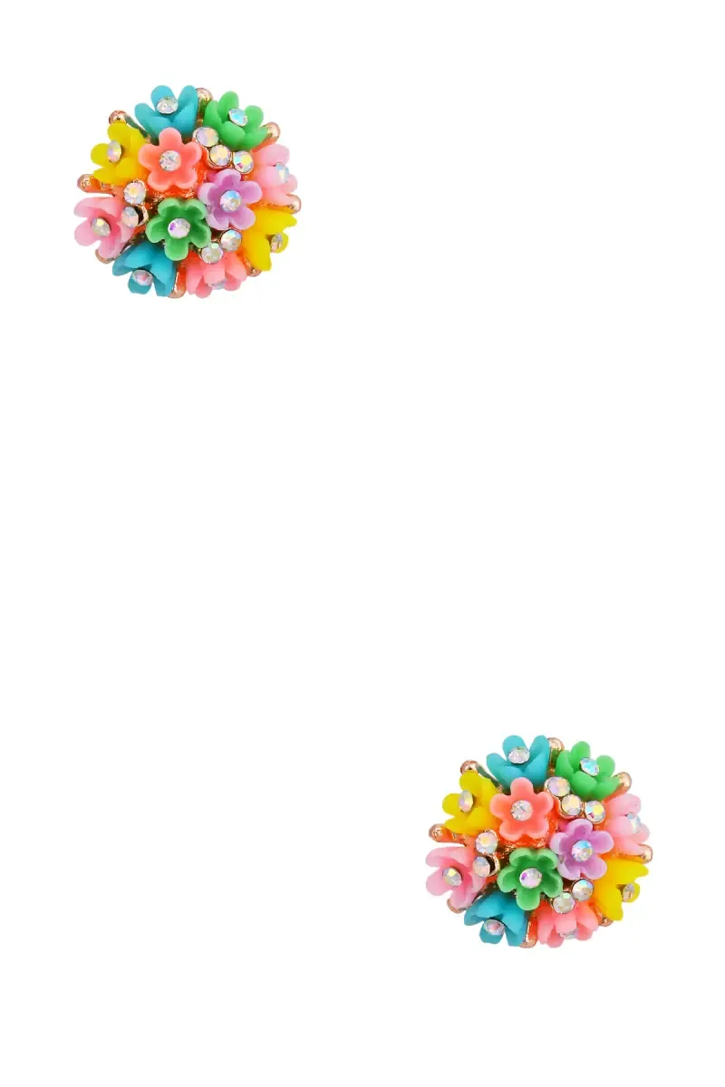 Rose Gold Floral Design Stud Earrings for Girls & Women