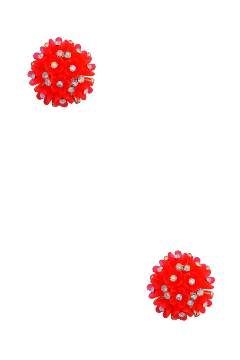 Rose Gold Floral Design Stud Earrings for Girls & Women