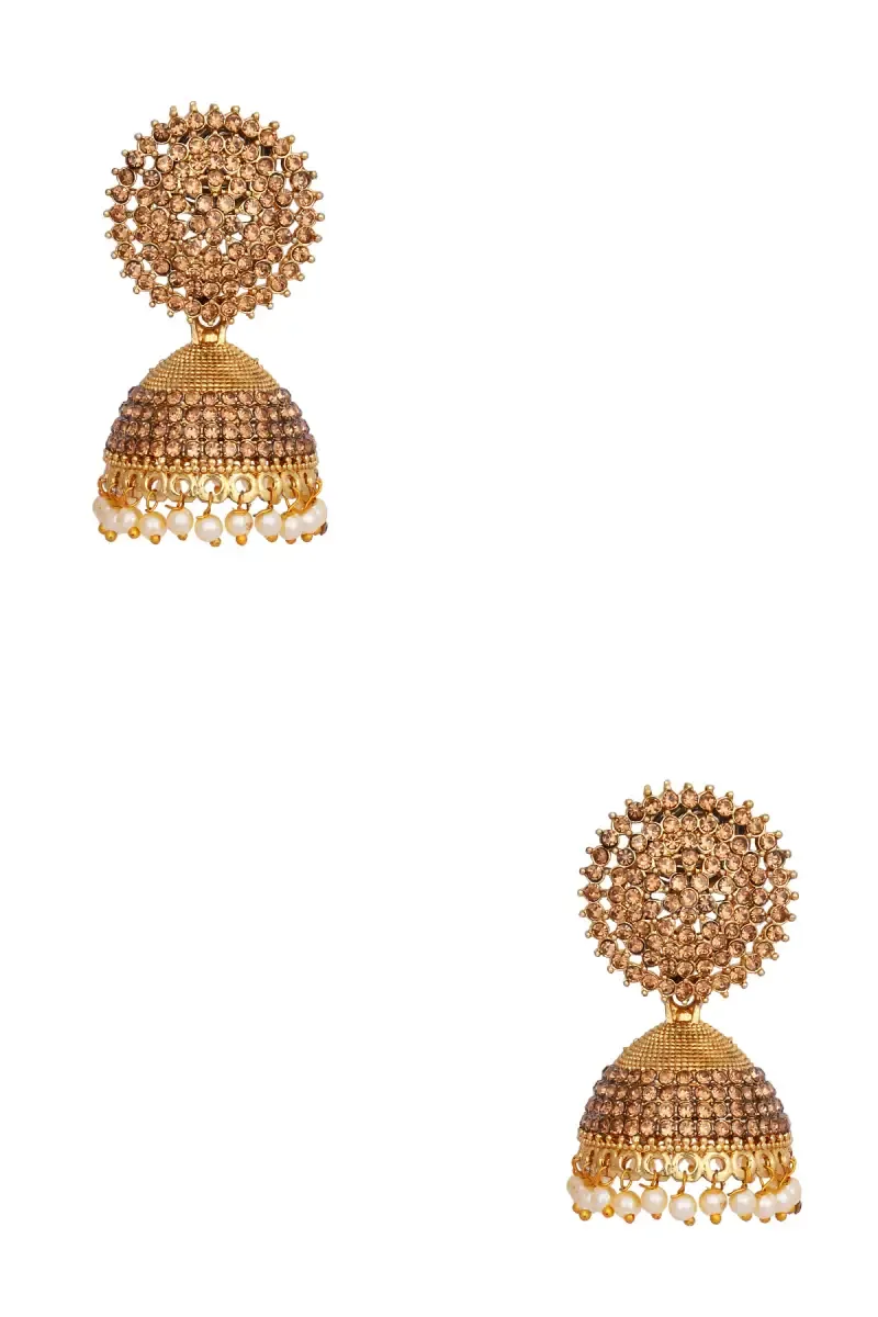 Traditional Cubic Zirconia Jhumki Earrings for Women
