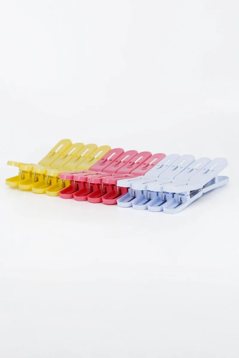 Plastic Cloth Hanging Clips - 24 Pcs