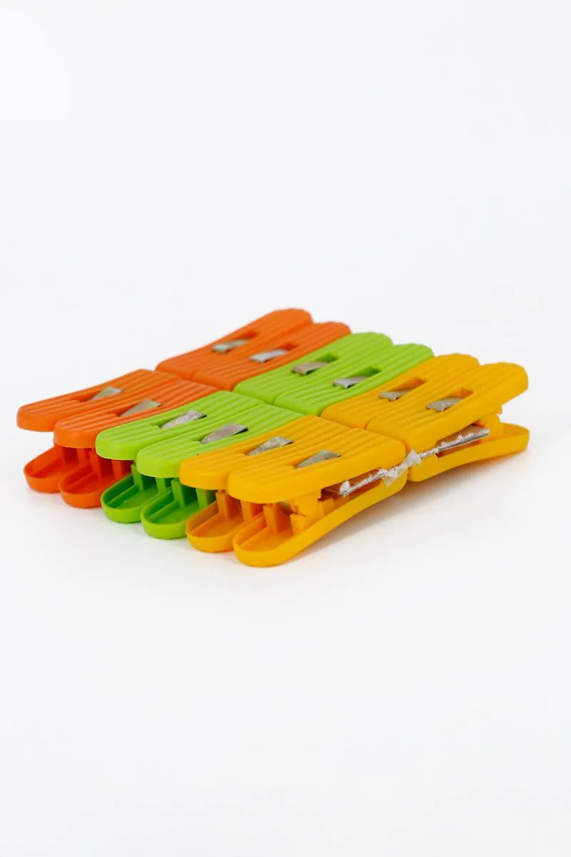 Plastic Cloth Hanging Clips - 12 Pcs