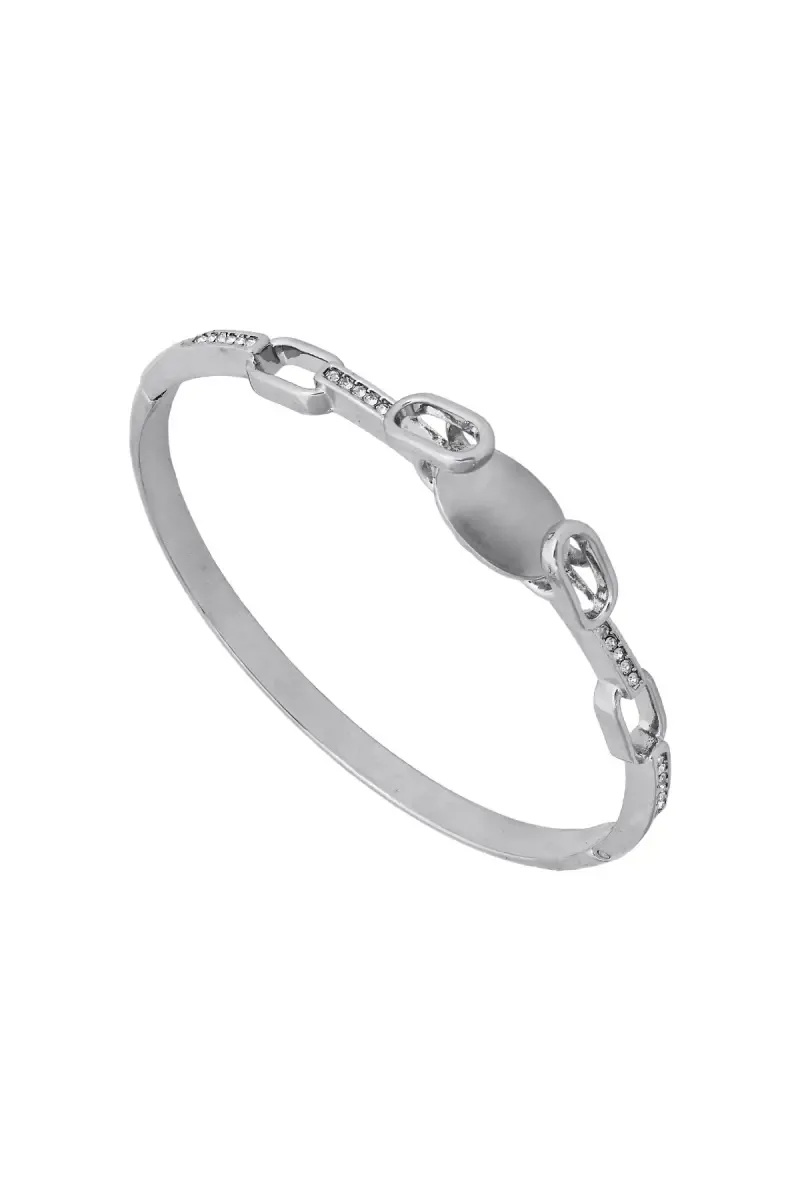Silver Plated White Zircon Bracelet for Women