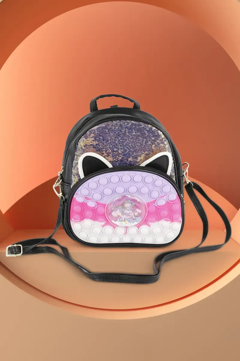 Sequin & Silicon Pop It Backpack for Girls 