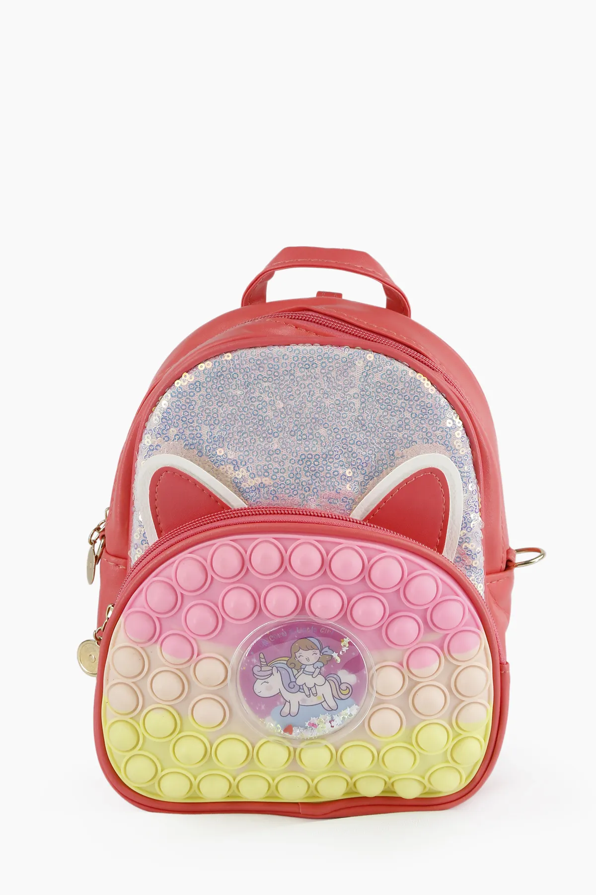 Sequin & Silicon Pop It Backpack for Girls  009774LIGPIN