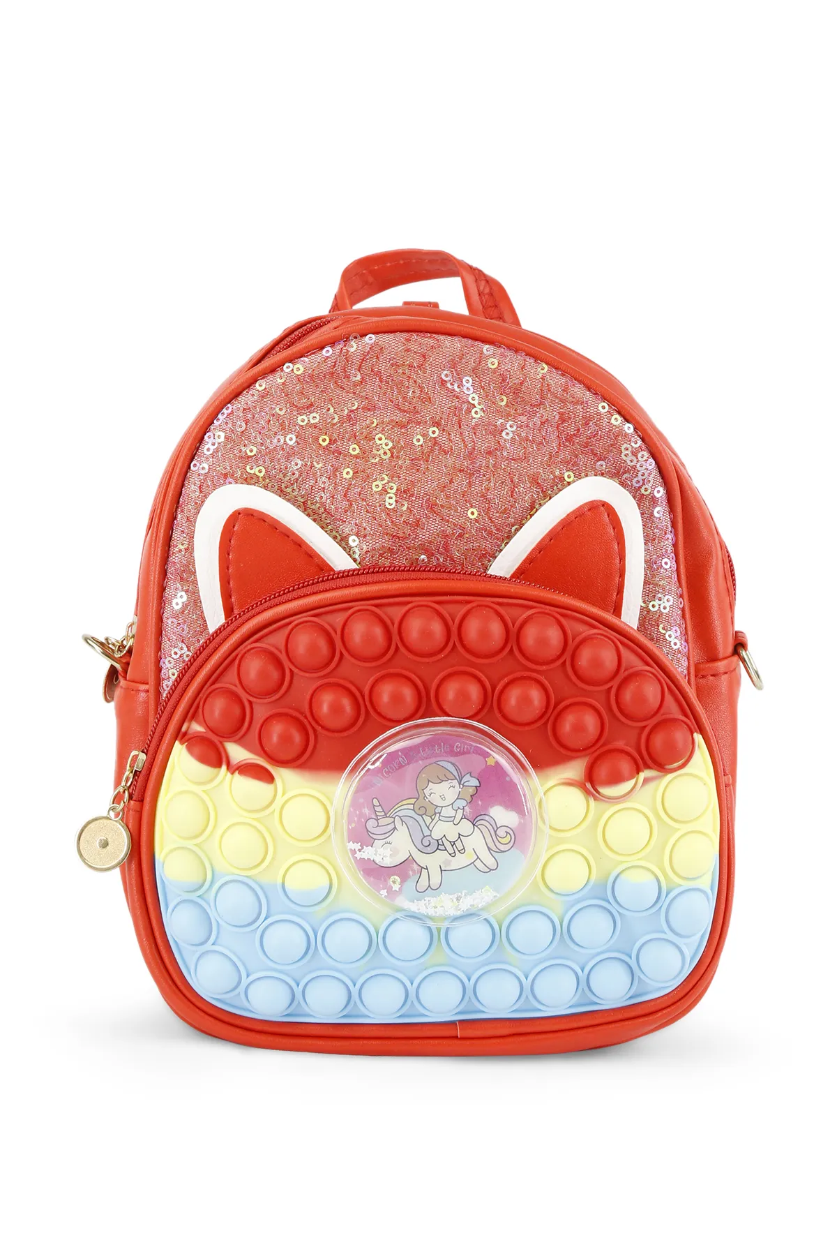 Sequin & Silicon Pop It Backpack for Girls 