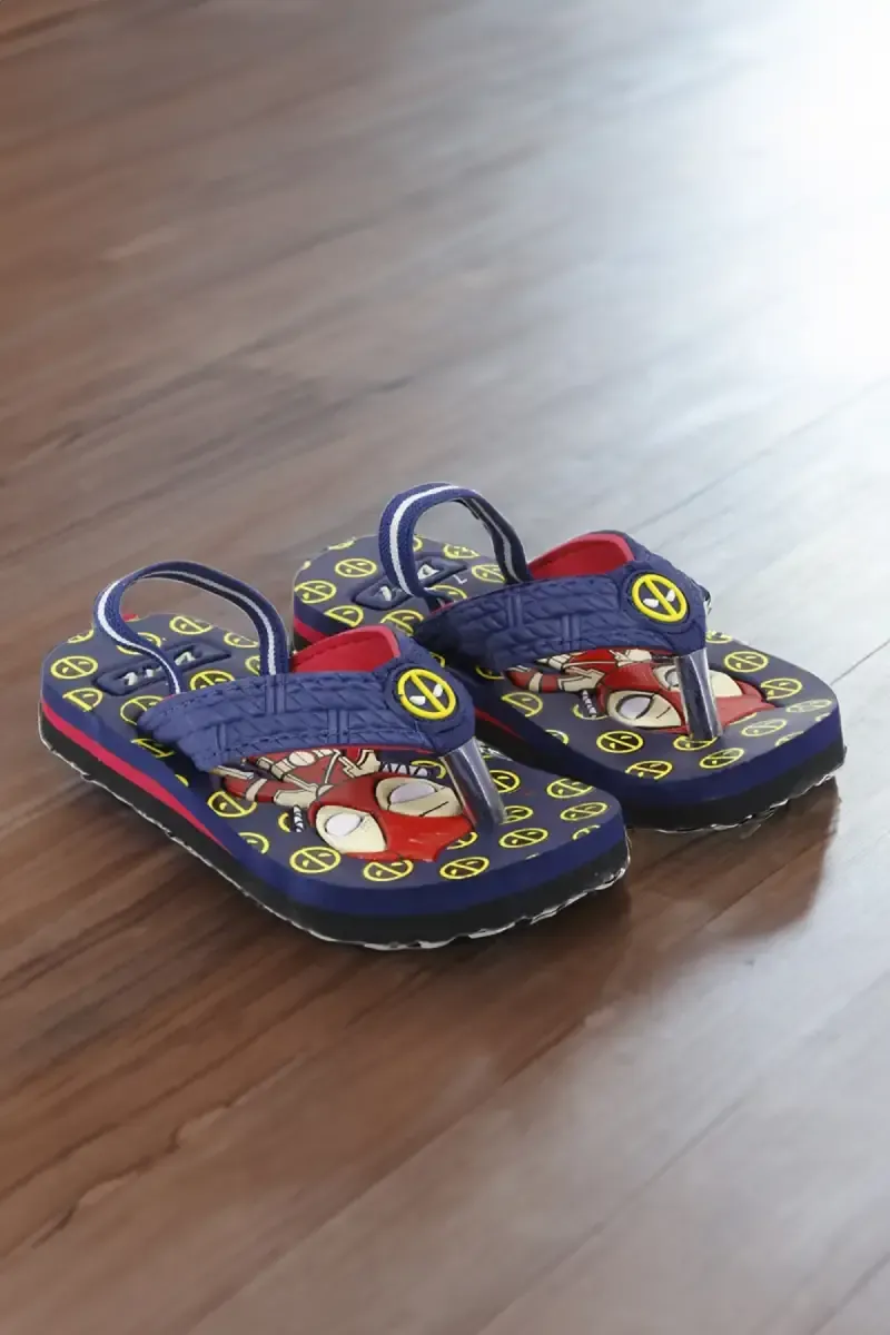 Cartoon Printed Casual Flip-Flops for Kids 0097982YRSNAVBLU