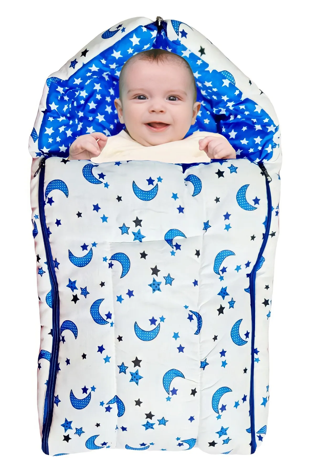 Brandonn Baby Polyester Printed Sleeping Bag with Zip - Pack Of 1  (Royal Blue)