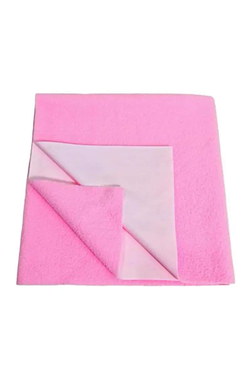 Brandonn Baby Cotton Solid Waterproof Sheet Pack of 1 (Pink)