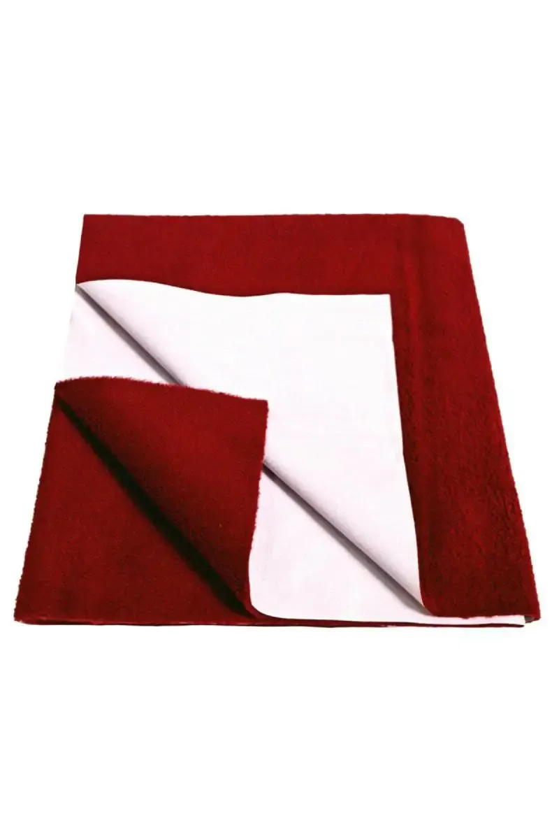 Brandonn Polycotton Baby Bed Protecting Mat - Pack of 1 Large (Maroon)