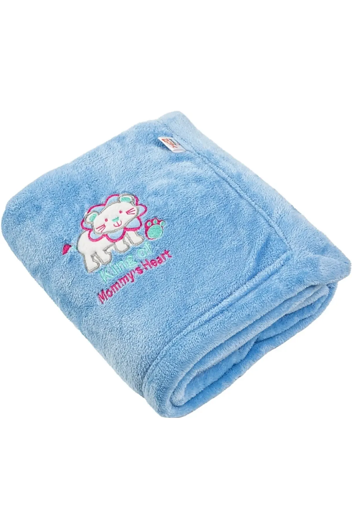 Double Layer Soft Coral Fleece Blanket for Baby - Blue