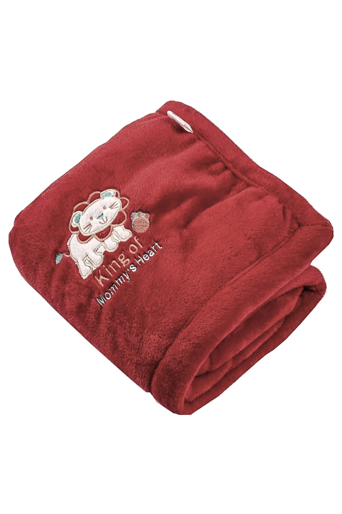 Double Layer Soft Coral Fleece Blanket for Baby - Maroon