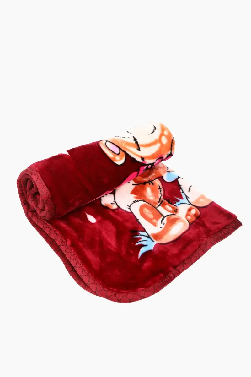 Baby Coral Fleece Printed Ac Blanket - Pack of 1 (Deep Pink) 009853DEEPIN2