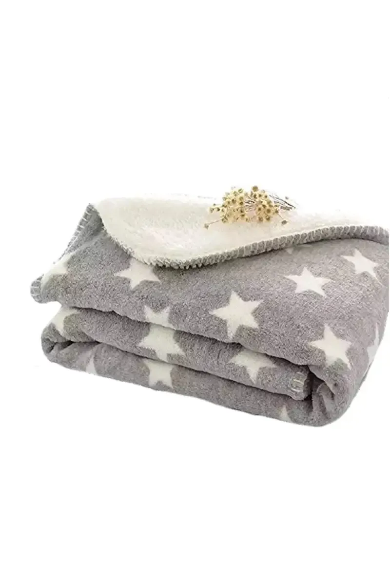 Baby Zone Coral Fleece Hooded Baby Blanket -1 Pc (Grey) 009855GRE2