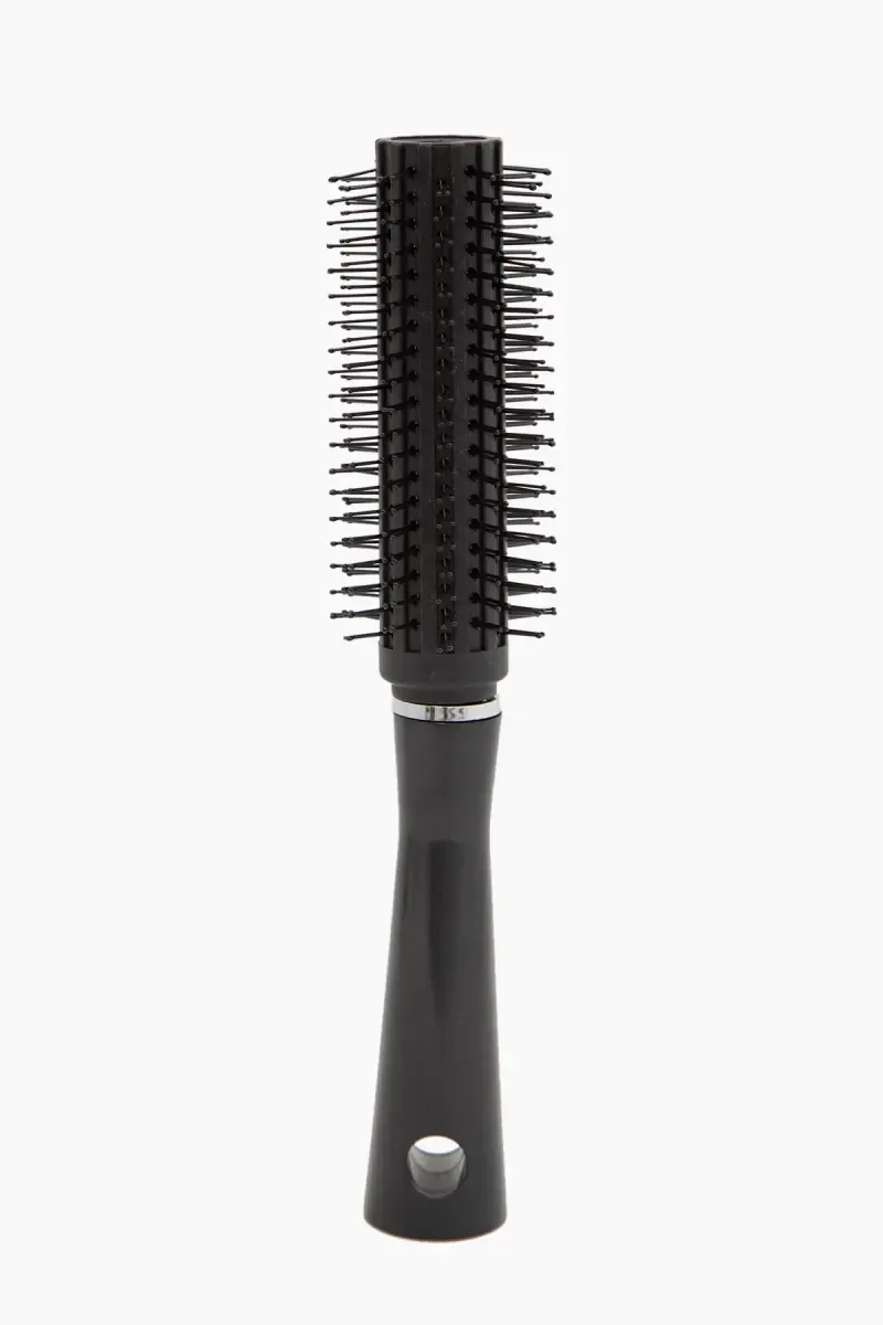 Roller & Round Comb Brush (Black) - Pack of 1