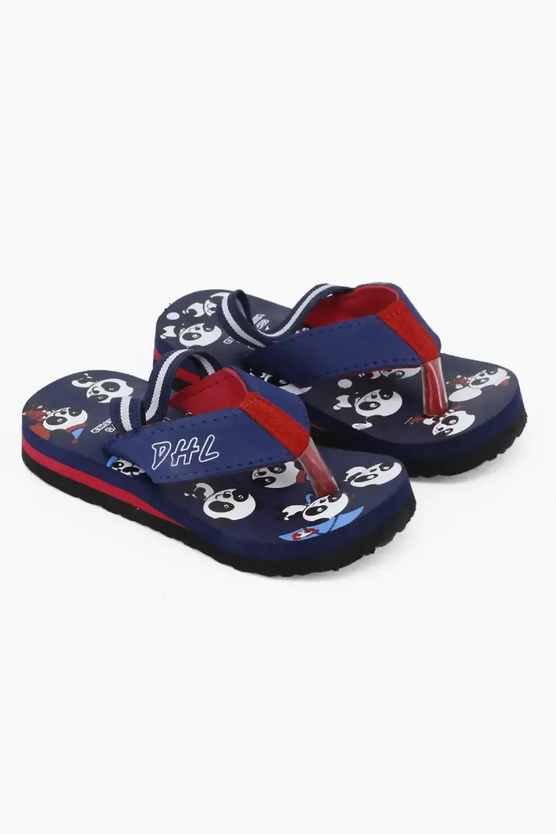 Panda Printed Slingback Flip Flops for Boys 01013811.YRSDARBLU