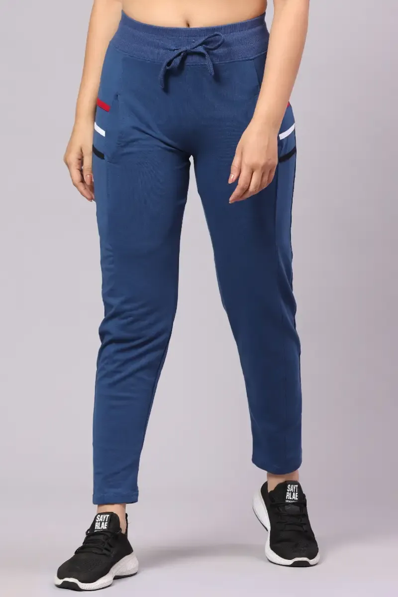 Cotton Blend Track Pant for Women