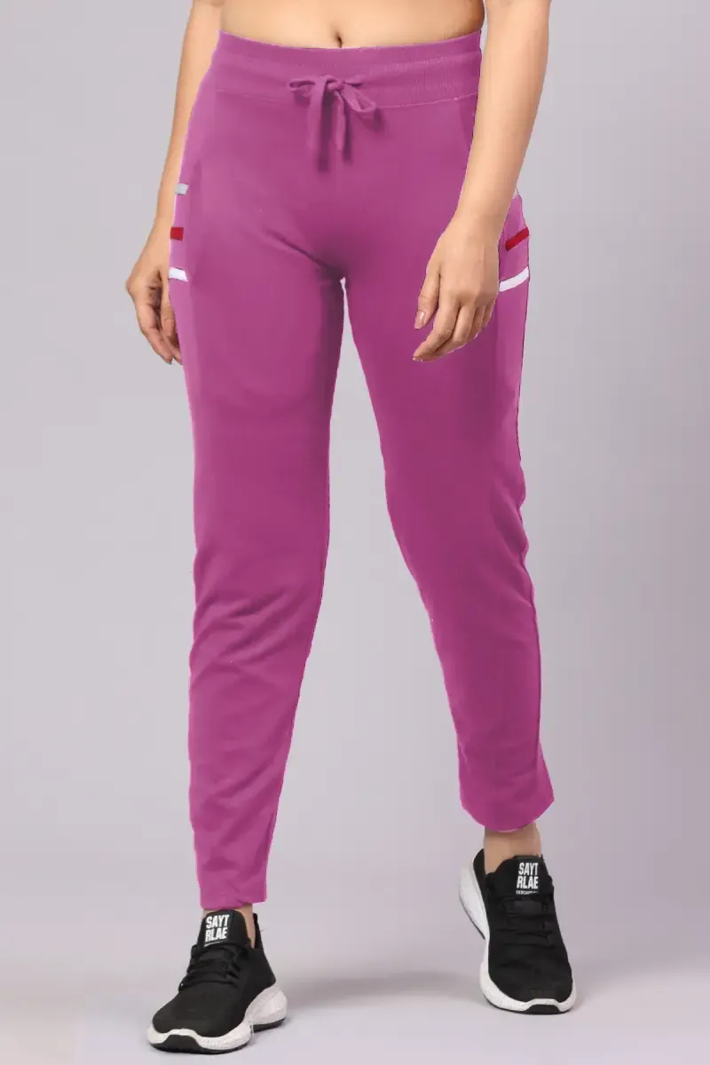 Cotton Blend Track Pant for Women 010174LMAU
