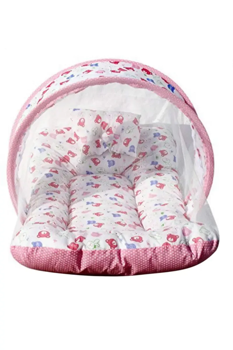 Baby bed with Mosquito Net (Pink)