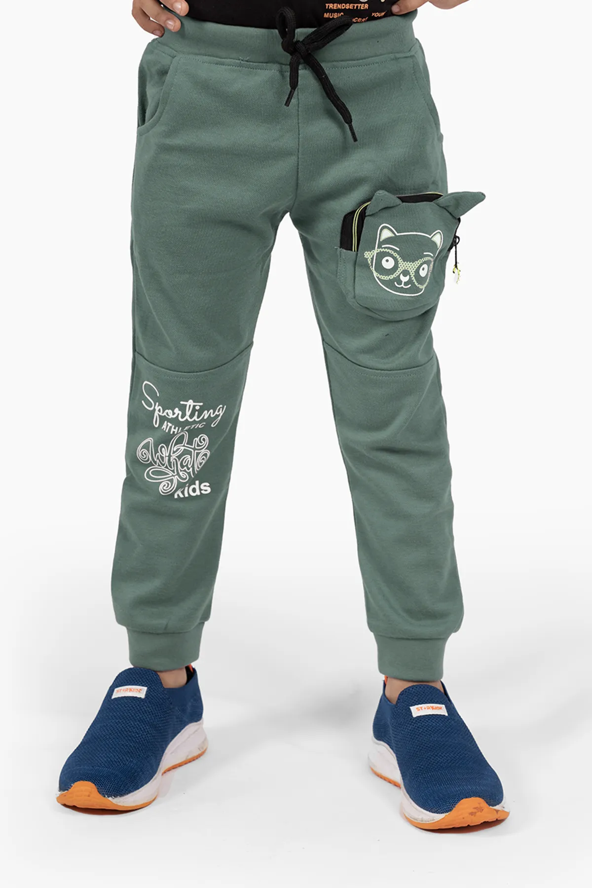 Polycotton Printed Track Pant for Boy 010369OLI45YRS