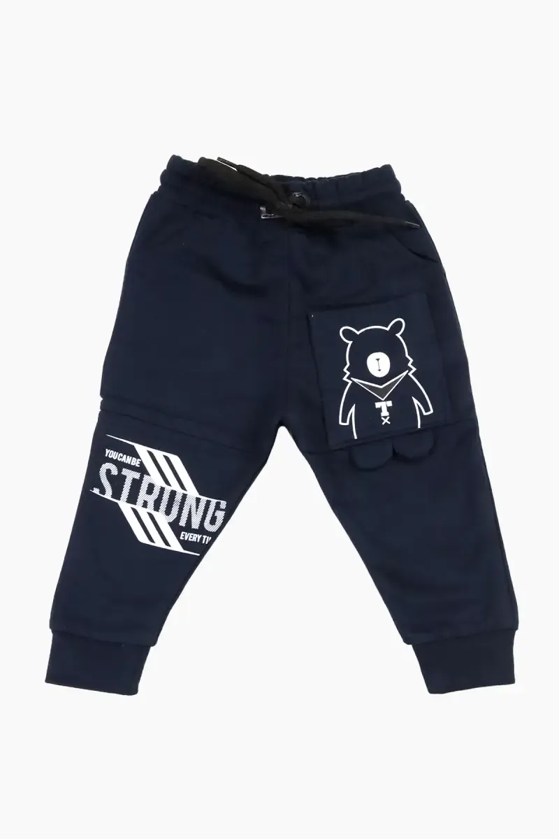 Printed Joggers for Just Born 010370NAVBLU23YRS