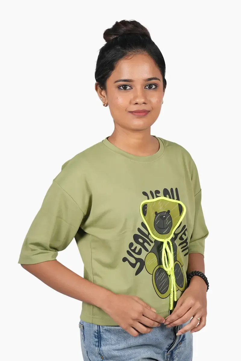 Cotton Graphic Printed T-Shirt for Women