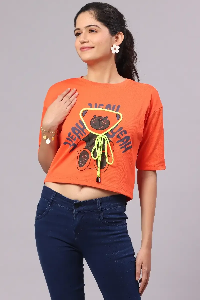 Cotton Graphic Printed T-Shirt for Women