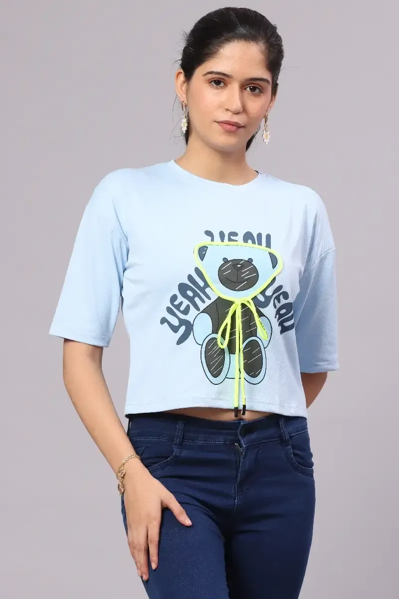 Cotton Graphic Printed T-Shirt for Women