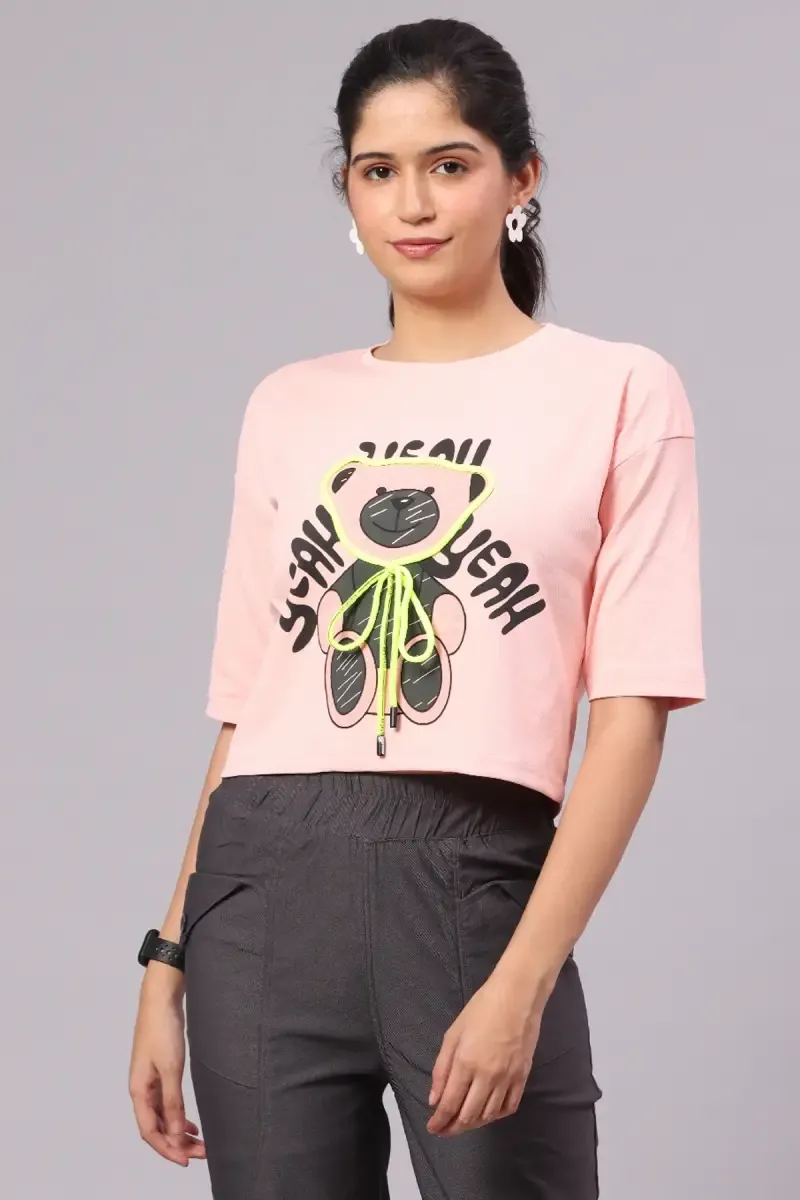 Cotton Graphic Printed T-Shirt for Women