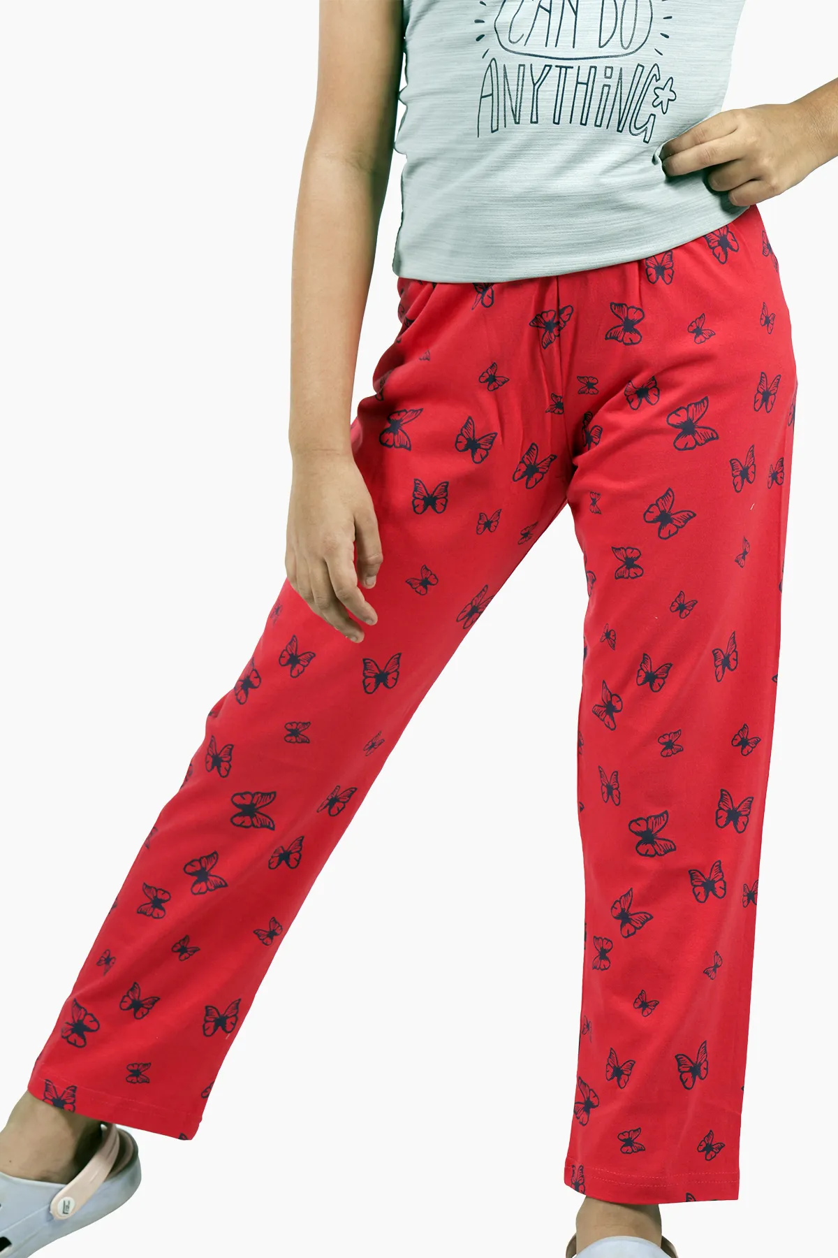 Girl's Cotton Printed Pyjama Pant (4 - 8 Yrs) 010558RED45YRS