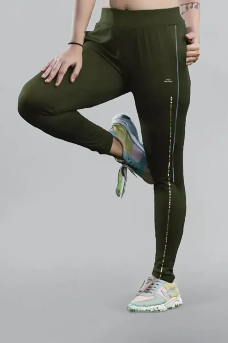 Derkley Cotton Regular Fit Track Pant for Women