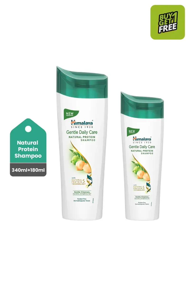 Himalaya Gentle Daily Care Protein Shampoo with Chickpea - 340 + 180ml (Buy 1 Get 1) 