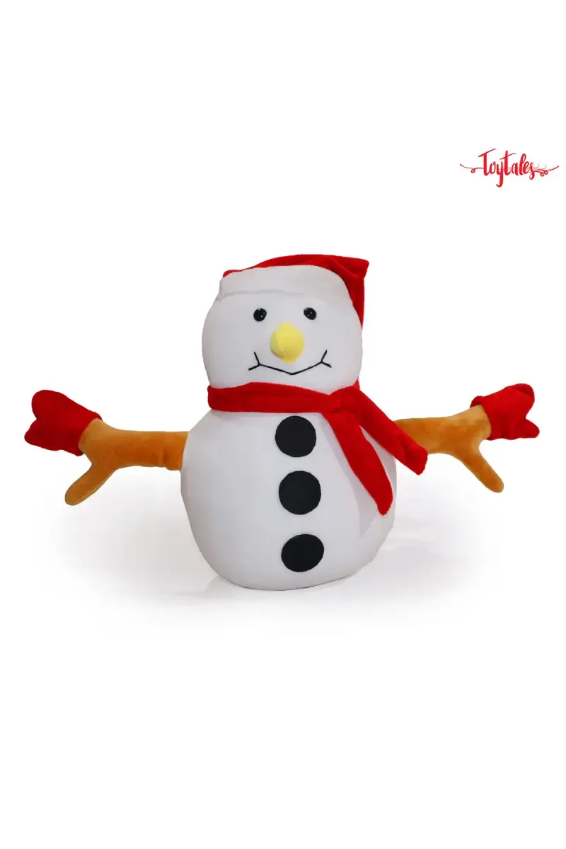 Polyester Mr. Snowy Stuffed Soft Toy - 30 Cm