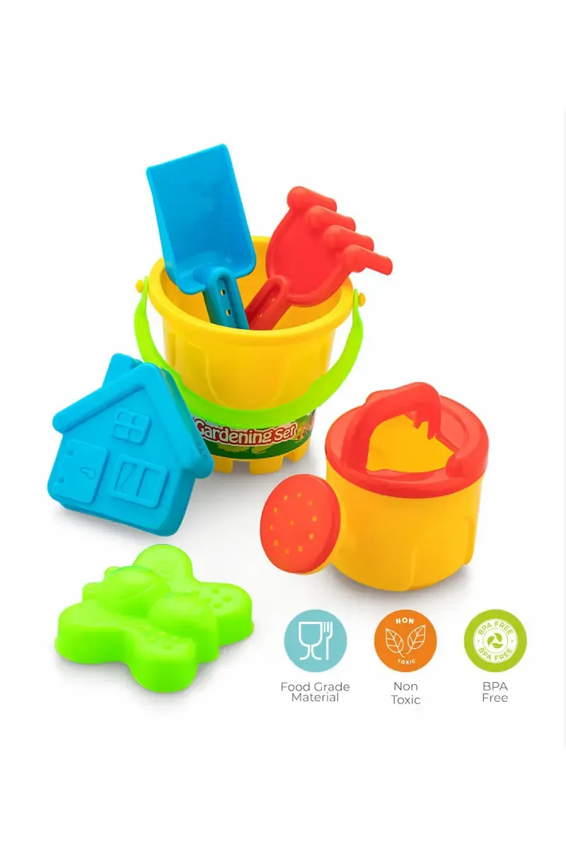 Plastic Beach Toy Sets - 6 Pcs (Color May Vary) 