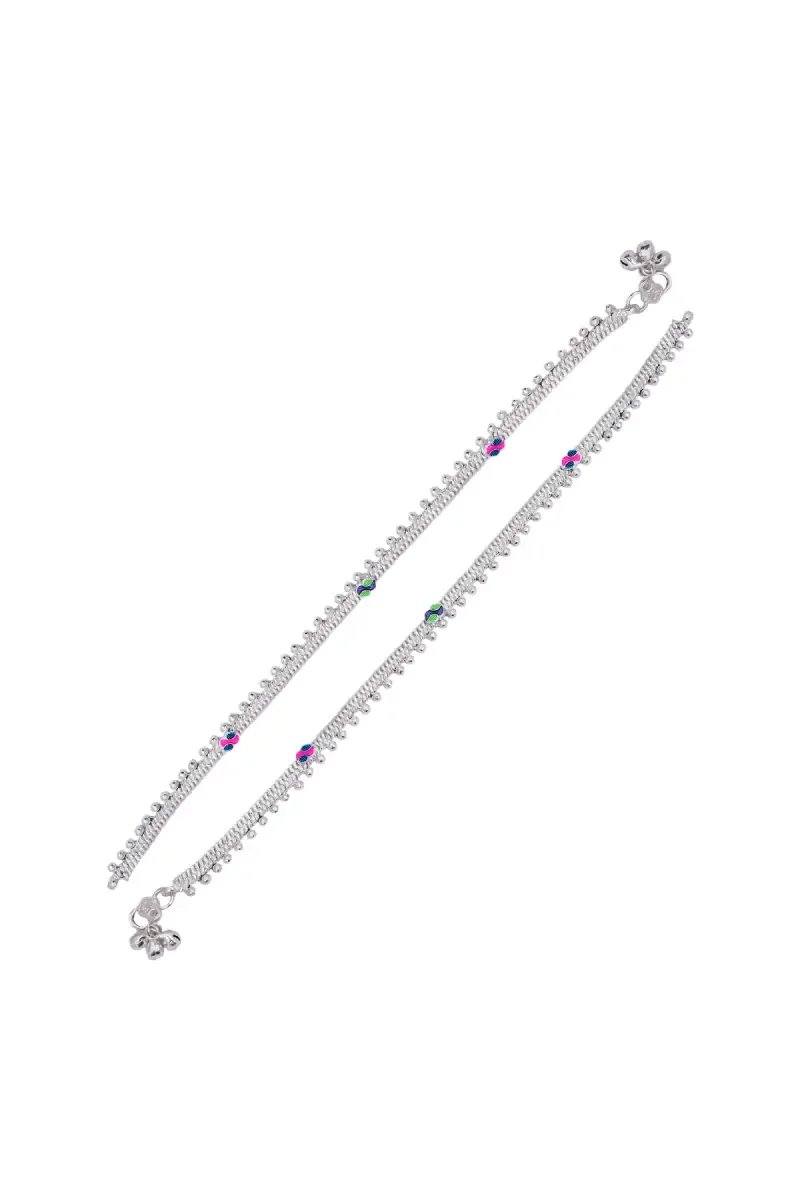 Alloy Silver Plated Anklets for Women and Girls