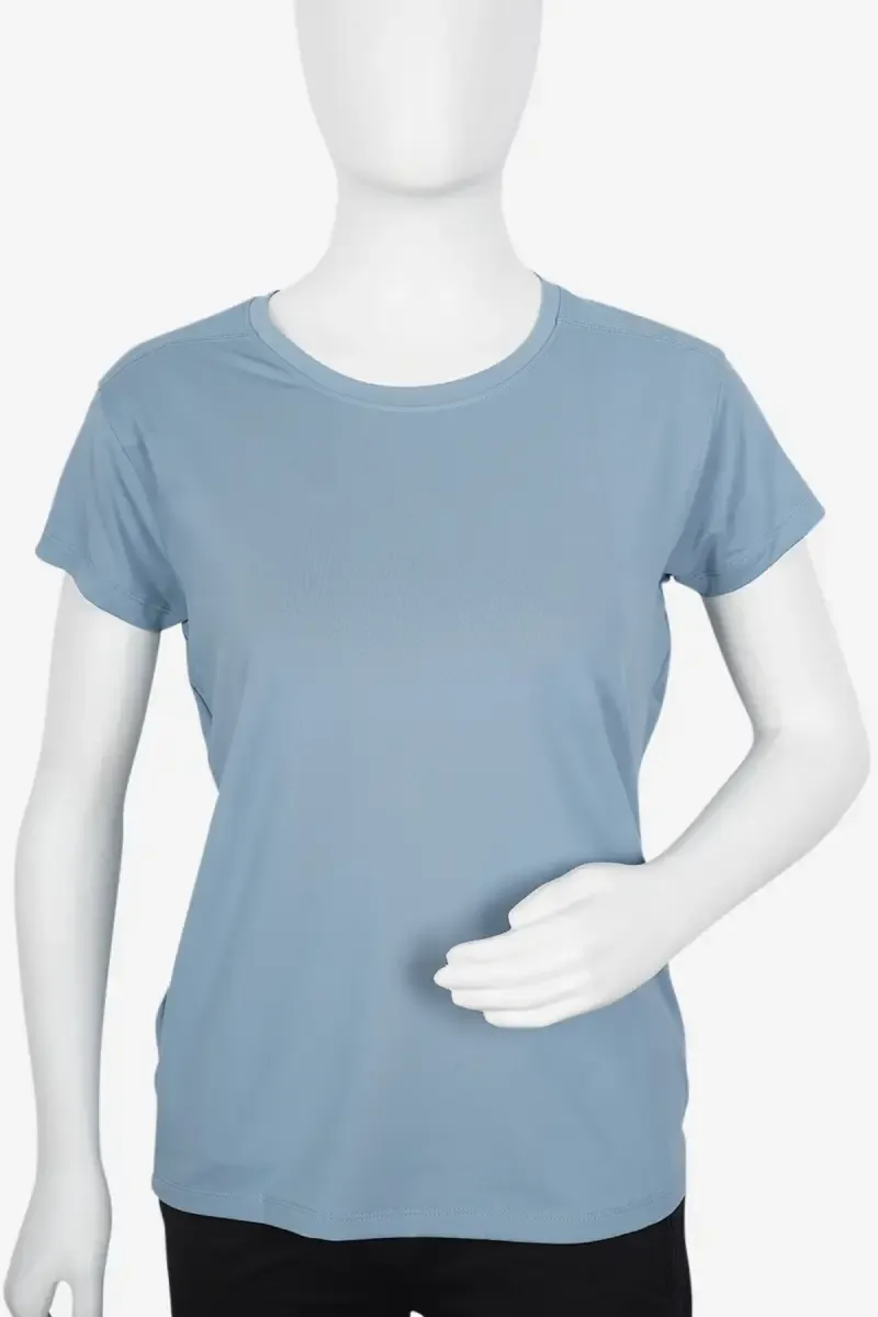 Cotton Blend Solid T-Shirt for Women