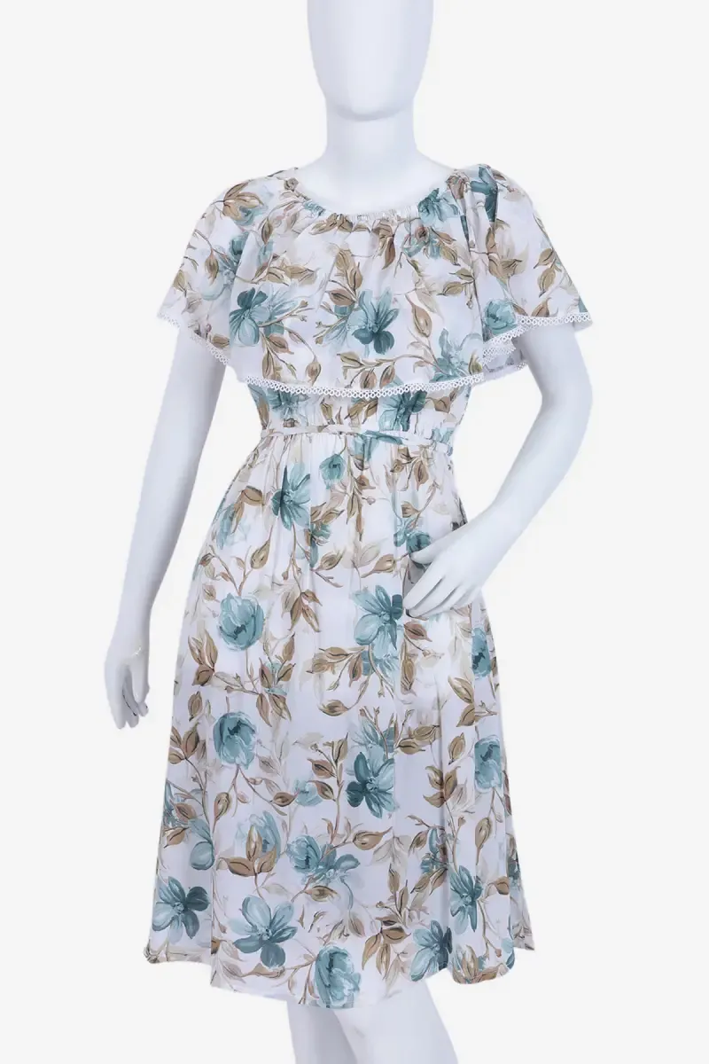 Cotton Rayon Printed Gown For Women