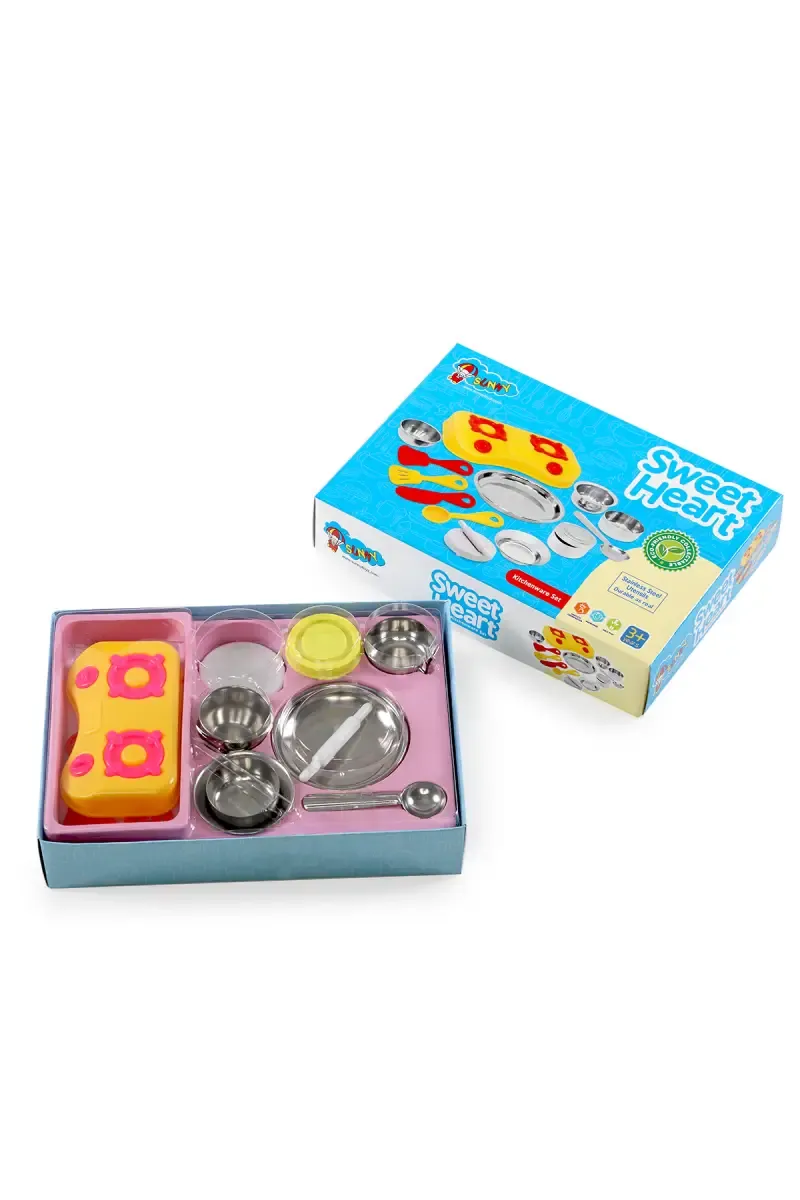 Sweet Heart Kitchen Set Mini Toy Sets for Girls - 13 Pcs