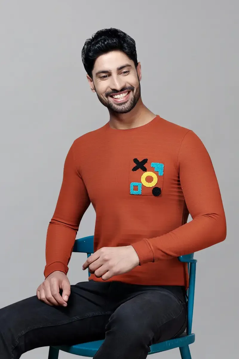 Cotton Embroidered T-shirt for Men