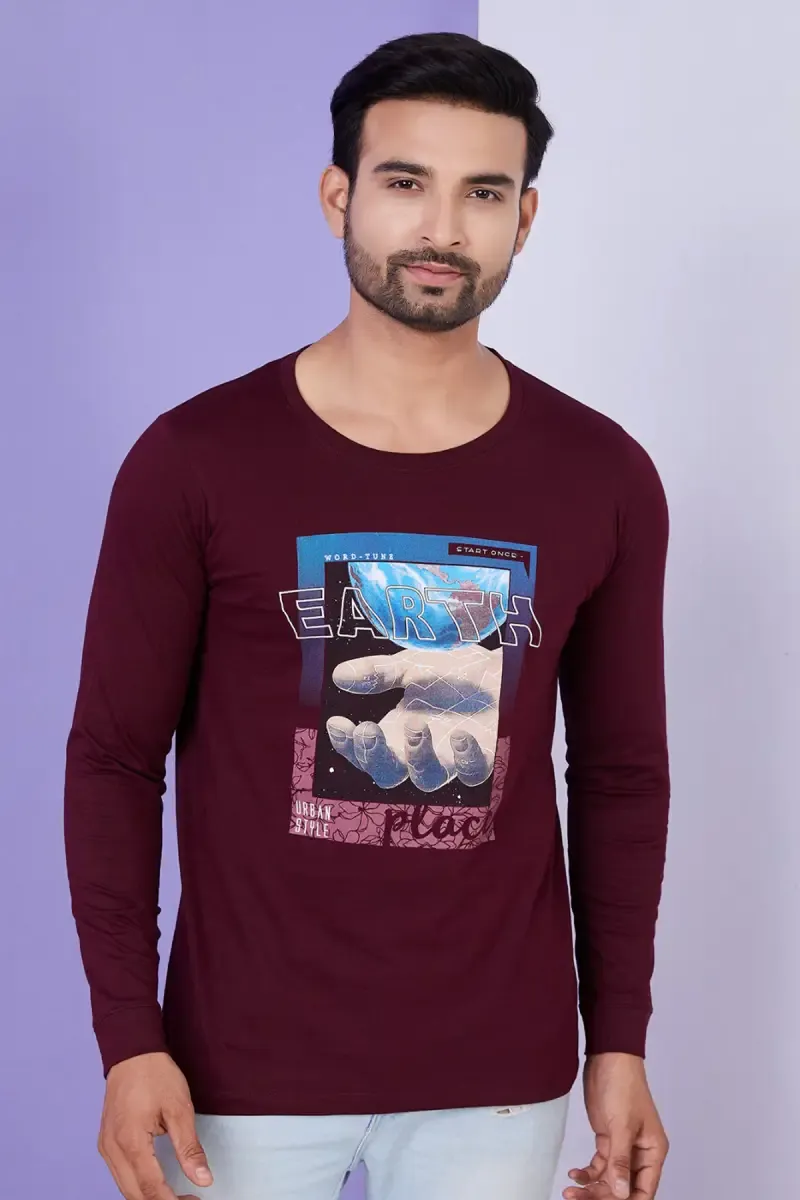 Cotton Printed T-shirt for Men