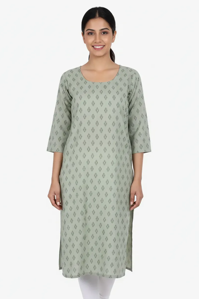 Cotton Blend Printed Kurti for Women
