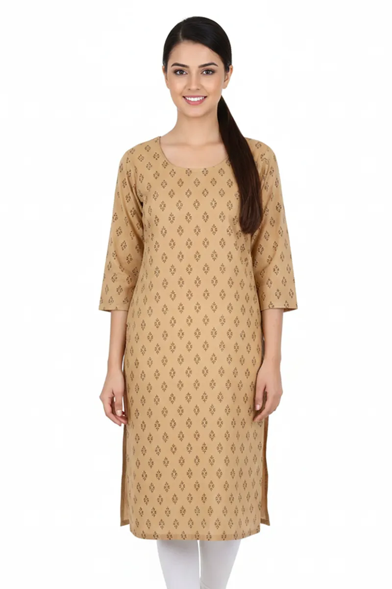 Cotton Blend Printed Kurti for Women