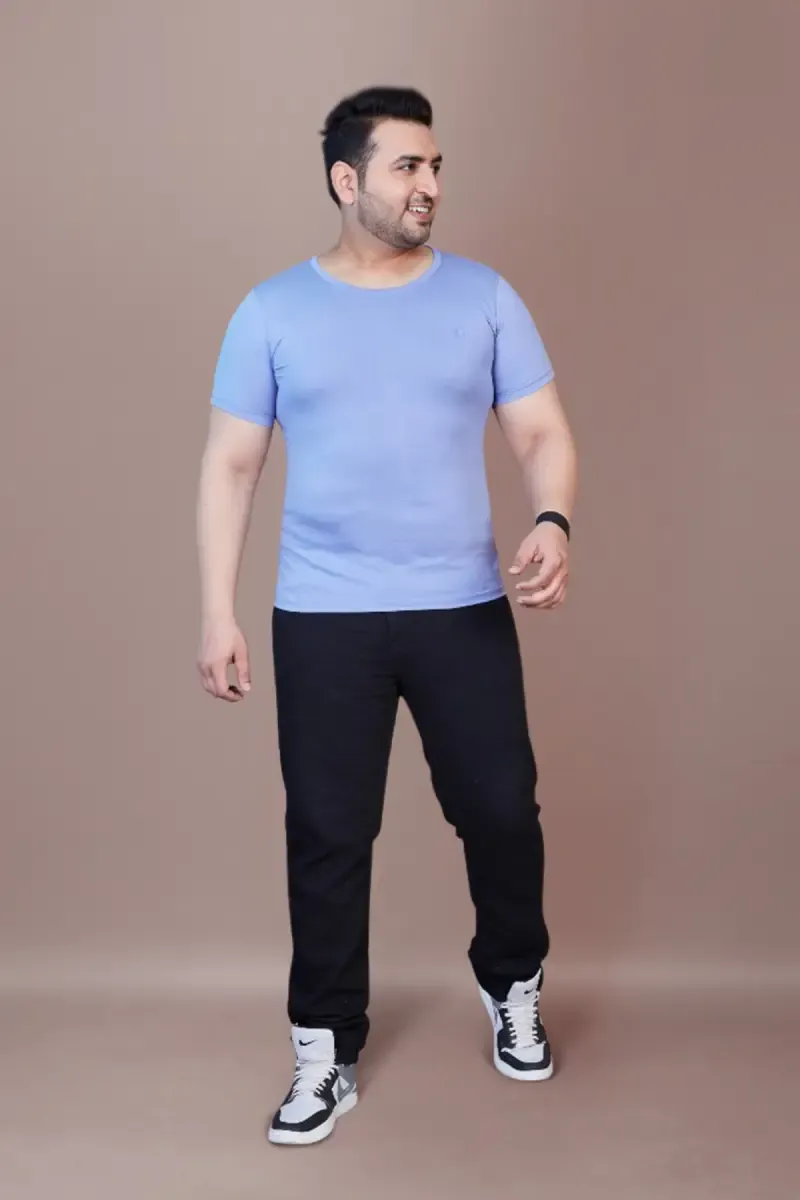 Plus Size Cotton T-shirt for Men 0113532XLPUR