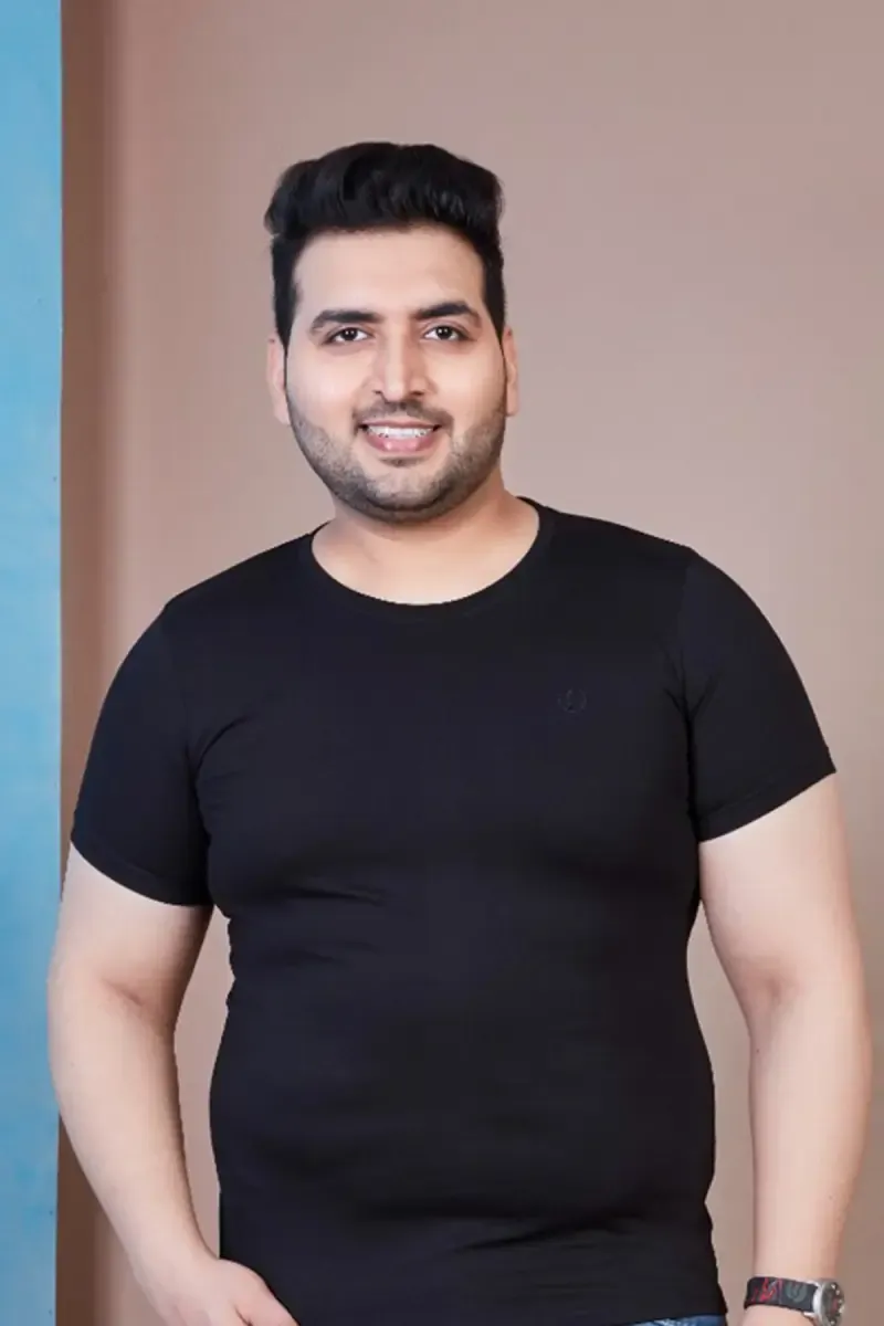 Plus Size Cotton T-shirt for Men 0113535XLBLA